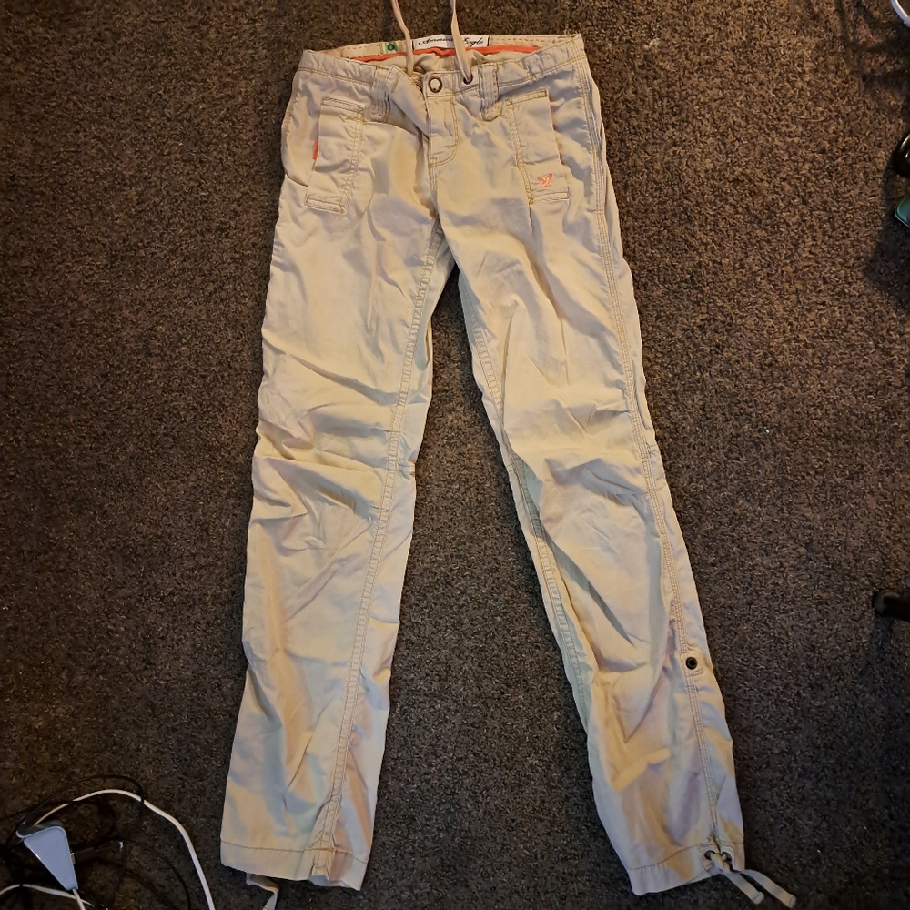American Eagle windbreaker khakis
